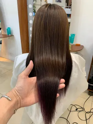 ロング パーマ 縮毛矯正/髪質改善 /韓国風　山川春輝のヘアスタイル