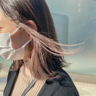 セミロング カラー 海外デザイン🇺🇸 石渡諒太のヘアスタイル