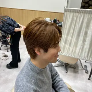 ショート カラー メンズ UNIX所属・村上翼/ハンサム ショート/パーマのヘアスタイル