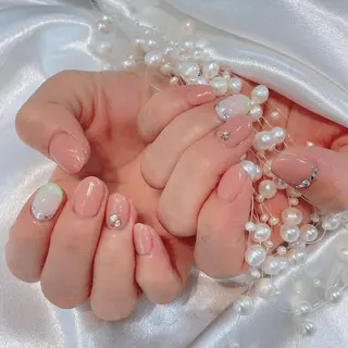 ネイル RAFFINE 月🦋🩵のネイルデザイン