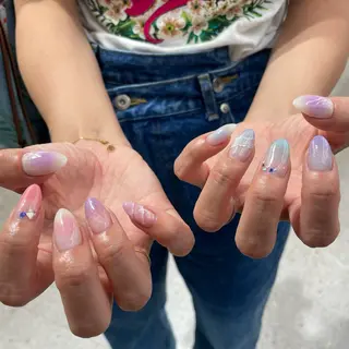 ネイル 🫧飛山琉桜/二条 ネイルアート/束感のマツエク・マツパデザイン