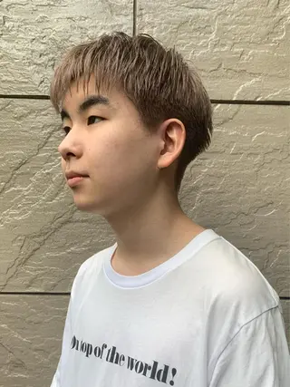 ショート カラー メンズ 似合わせウルフ/ レイヤー/山本祐輔のヘアスタイル