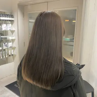 セミロング ショートパーマ カットモデルのヘアスタイル