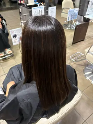 セミロング カラー 茶谷 沙穂のヘアスタイル