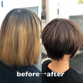 ショート カラー 艶髪職人 山本隼正のヘアスタイル