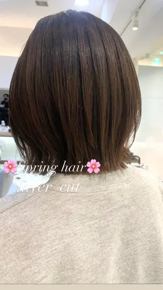 ミディアム カラー 似合わせカラー/艶 髪質改善/ヨシザキのヘアスタイル