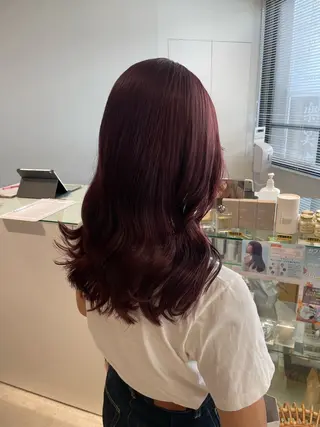 セミロング カラー loely 💞miyuのヘアスタイル