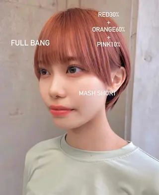 ショート カラー かえ🩶韓国ボブ🎀 透明感カラー🥣のヘアスタイル