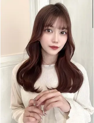 セミロング 静岡/草薙パーマ メンズバレイヤージュのヘアスタイル