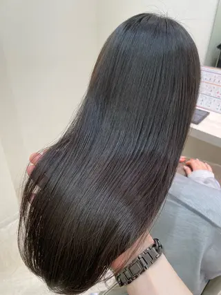 セミロング カラー 田中 郁也のヘアスタイル