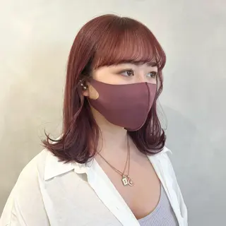 ミディアム カラー 💖暖色・ハイトーン 🐈みおり💖のヘアスタイル