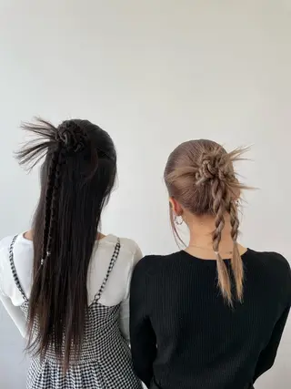 ヘアアレンジ 艶カラー/アレンジ/ はまぐちうみのヘアスタイル