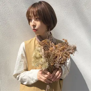 ショート カラー 柔らかいcolor 🌿harukaのヘアスタイル