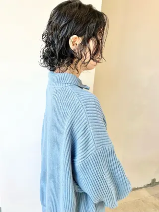 ミディアム パーマ ill副店長 立和田純也のヘアスタイル