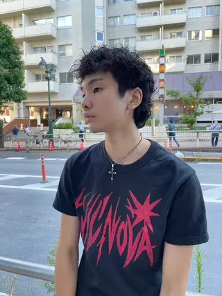 パーマ メンズ メンズカット パーマ[佐橋]のヘアスタイル