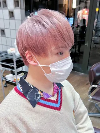 カラー メンズ メンズパーマ/フェ ザーパーマ/古川晴輝のヘアスタイル