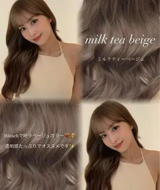 ロング 韓国ヘア/透明感 カラー/金子 愛優のヘアスタイル