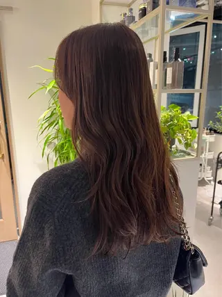 ミディアム カラー 頭皮につけないカラー /白髪ぼかし/実加永のヘアスタイル