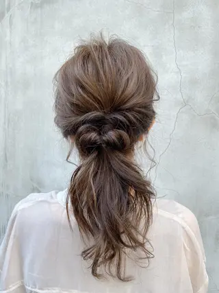 ヘアアレンジ saki🌼ボブ× 透明感カラー🌼のヘアスタイル