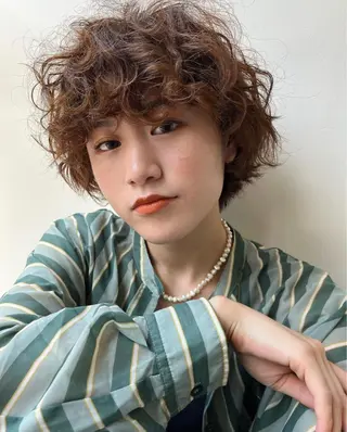 ショート パーマ YUKI 新宿 カット/パーマのヘアスタイル
