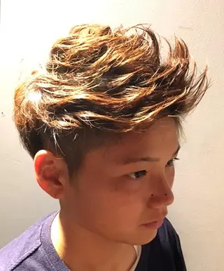 ショート パピヨンロゼ コスメパーマ/メンズのヘアスタイル