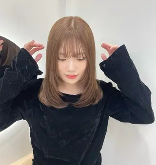 ミディアム カラー 透明感カラー 🩰あさのヘアスタイル
