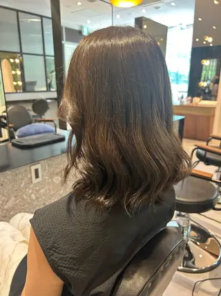 ミディアム カラー 縮毛矯正/カット/ 韓国ヘア/蛯原🍤のヘアスタイル