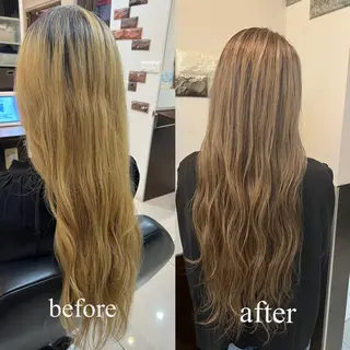 ロング カラー 大人女性ぼかし メンズ強化🦙平作のヘアスタイル