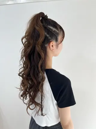 ロング ヘアアレンジ ヘアセットサロン /上坪愛美のヘアスタイル
