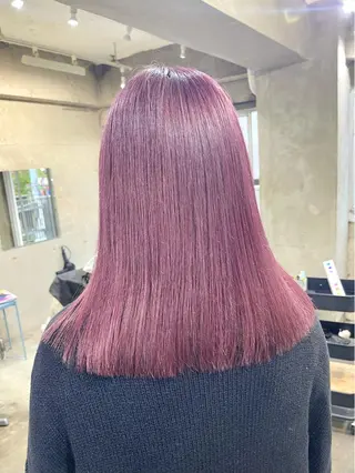 セミロング カラー レイヤーカットとハイ トーン/HIROKIのヘアスタイル