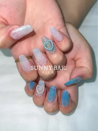 ロング ネイル SUNNY BAE.所属・Made By AIKAのネイルデザイン