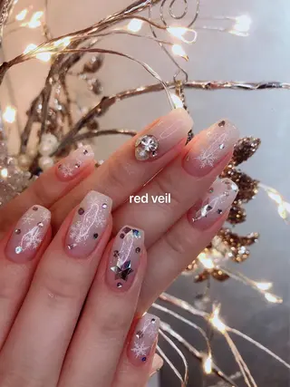 セミロング ネイル 長さ出し専門 nynaのネイルデザイン