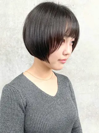 ミディアム 小顔ボブ/お悩み解決 /ボブパーマ/とういのヘアスタイル