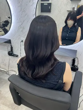 セミロング 韓国パーマ 美容師 和田爽良のヘアスタイル