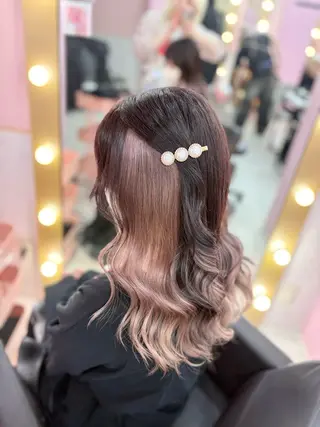 セミロング カラー 甘ふわgirly🎀 ハイトーン🤍Ramのヘアスタイル