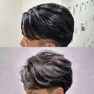 カラー パーマ メンズ ユージ ✂︎ パーマ＆ハイトーンのヘアスタイル
