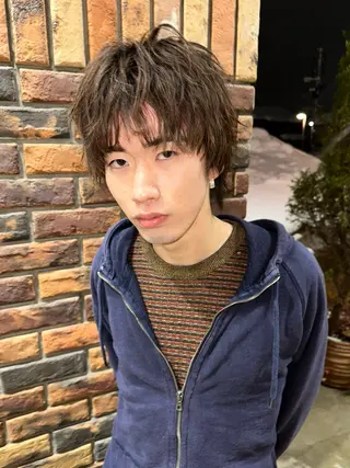 ショート メンズ メンズパーマ/波巻き 桜井凌平のヘアスタイル