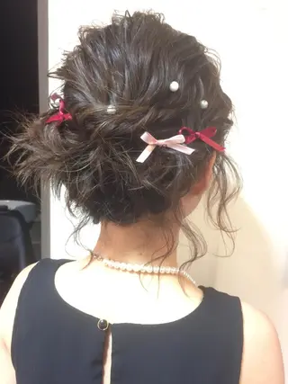 ロング カラー パーマ ヘアアレンジ 可愛いを作る神 ナオヒロのヘアスタイル