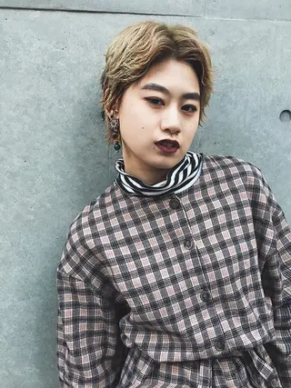 ショート カラー レイヤーカット/ パーマ/鎌田実奈歩のヘアスタイル