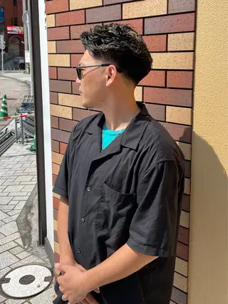 ショート カラー パーマ メンズ grAt所属・森 真伊希のヘアスタイル