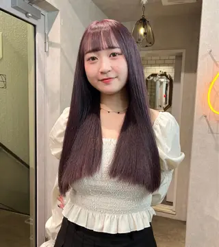 ロング カラー 艶ハイトーン/ 輝保🤍✨のヘアスタイル