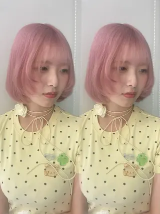 ショート カラー ヘアアレンジ girlyハイトーン /airi🍓🎀のヘアスタイル