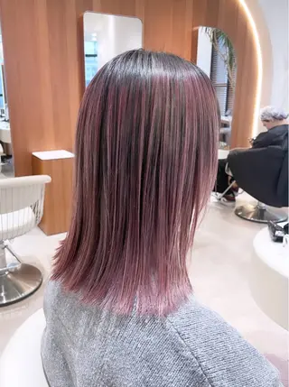 ミディアム カラー 渋谷ボブ/レイヤー ボブ田中航平のヘアスタイル