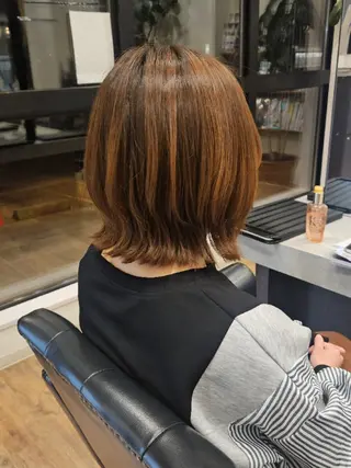 ミディアム カラー 関口 友菜のヘアスタイル