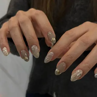 ネイル Ray. ちゅるん系ニュアンスのネイルデザイン