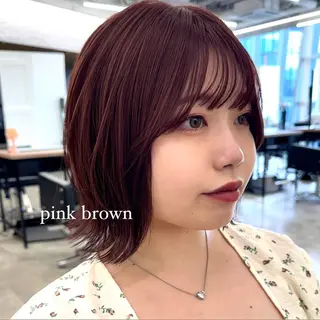 ショート カラー ヘアアレンジ ボブ/レイヤー/ 艶髪/HANA💗のヘアスタイル