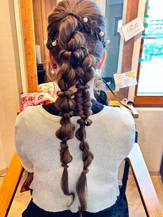 ロング ヘアアレンジ 🫧水越 結菜☁️⸝⋆のヘアスタイル