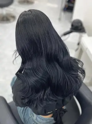 ロング カラー ブリーチなしカラー I 髪質改善Ⅰたつやのヘアスタイル