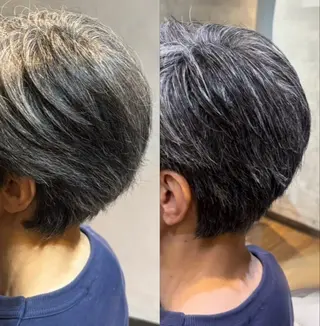 ミディアム メンズ 🌙透明感カラー／ 丁寧施術｜松本のヘアスタイル