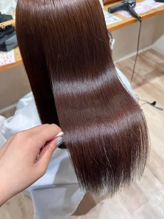 セミロング カラー ヘアアレンジ チャンモリパーマ/韓 国/Minami🦋のヘアスタイル